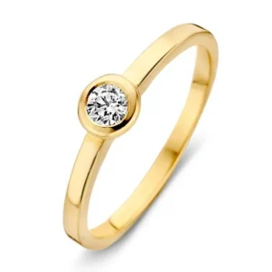 Ring geelgoud zirkonia