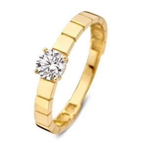 Ring geelgoud zirkonia
