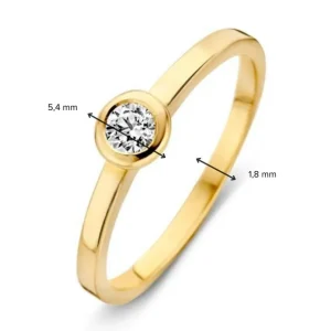 Ring geelgoud zirkonia