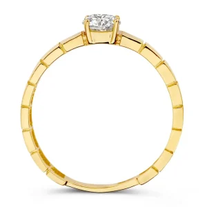 Ring geelgoud zirkonia
