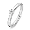 Ring witgoud briljant 0.14 crt.