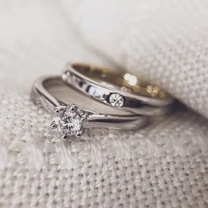 Ring witgoud briljant 0.24 crt.