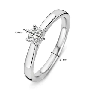 Ring witgoud briljant 0.24 crt.