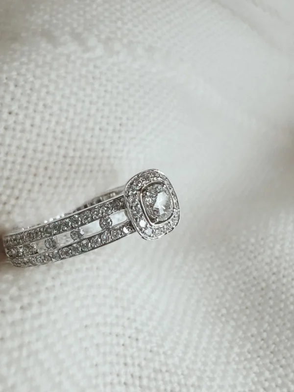Ring witgoud briljant 0.55 crt.
