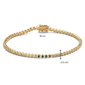 Tennisarmband met regenboogsaffier AG137330 | Excellent Jewelry