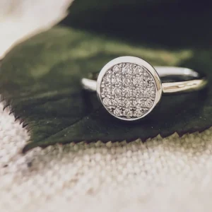 Witgouden ring diamant pavé | Excellent Jewelry