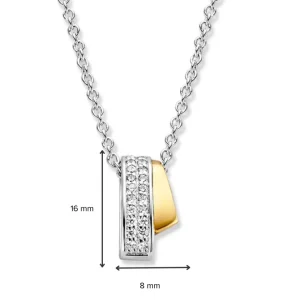 Zilver met gouden ketting HF627136