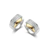 Zilver met gouden klapcreolen OF627137